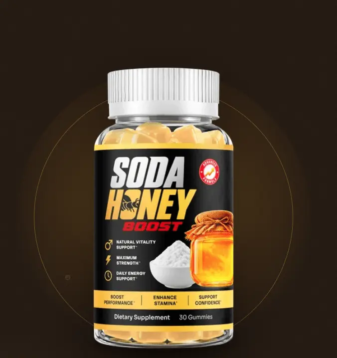 Bottle of Soda Honey BOOST dietary supplement, 30 gummies